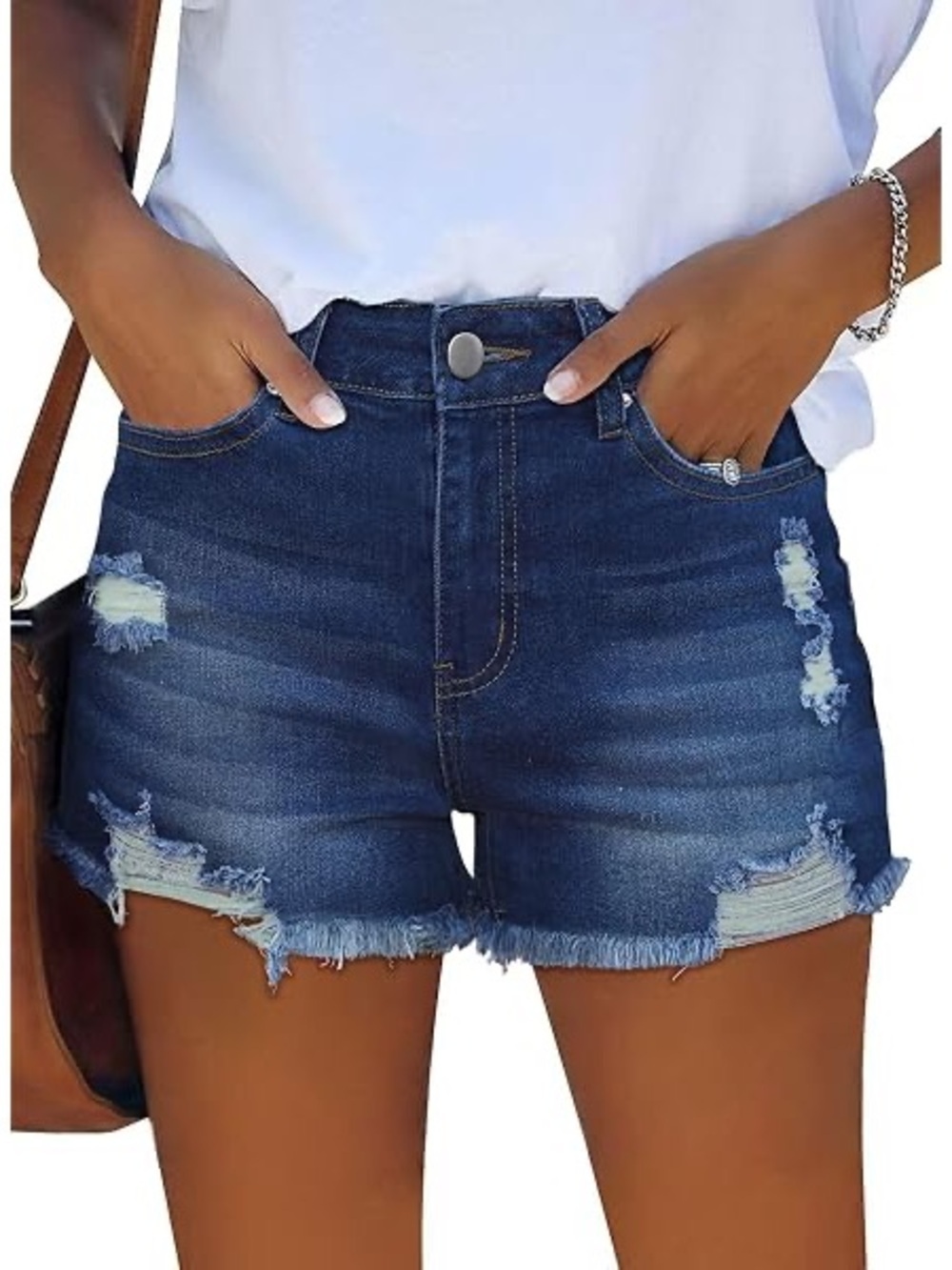 Universal Thread High Rise Distressed Denim Shorts Women’s Size 0/25